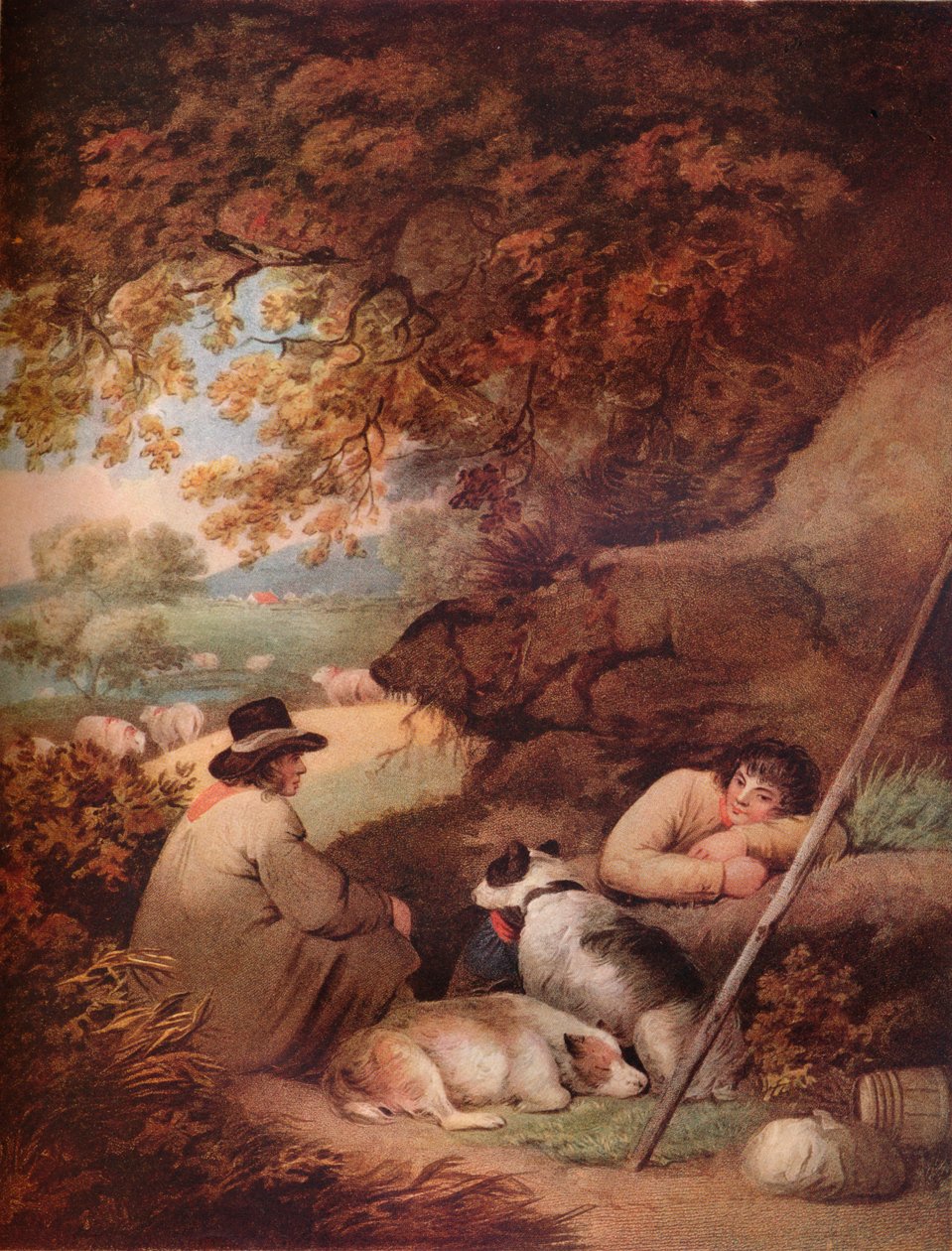 Shepherds Reposing, 1700-luku, 1919 tekijältä George Morland
