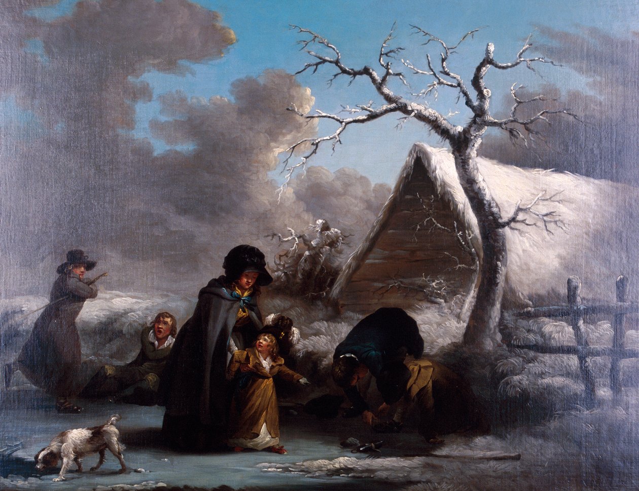 Luistelu, 1792. tekijältä George Morland