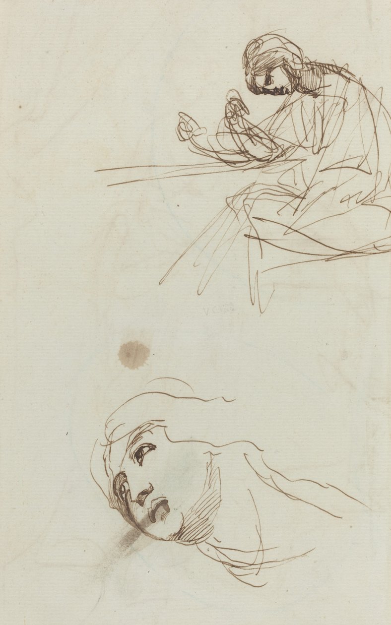 Figuuritutkimukset [verso] tekijältä George Romney