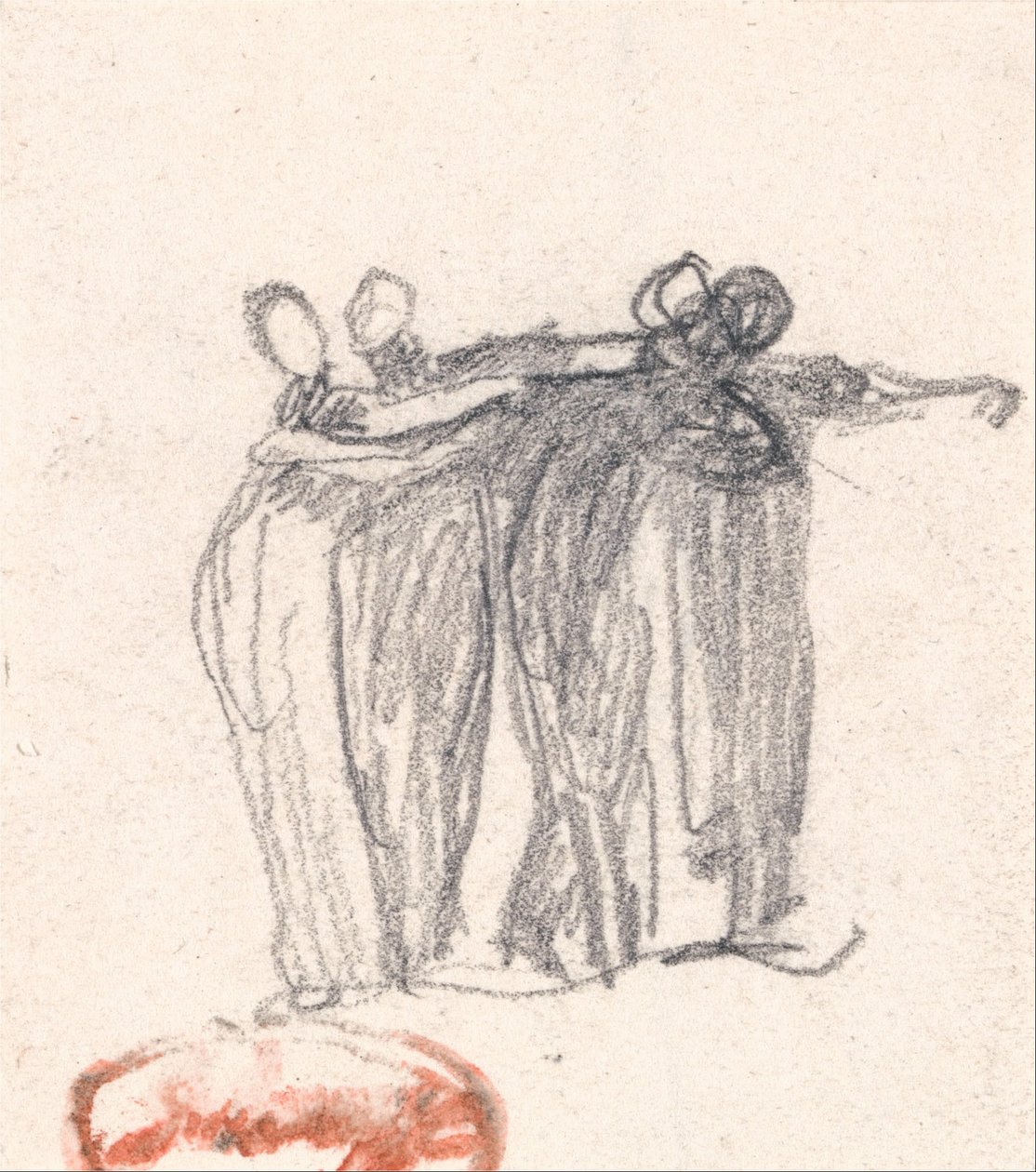 Neljän naisen ryhmä syleilee tekijältä George Romney