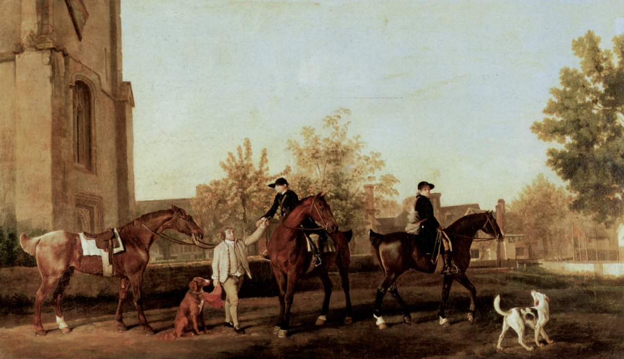 Metsästäjät lähtevät Southillistä tekijältä George Stubbs