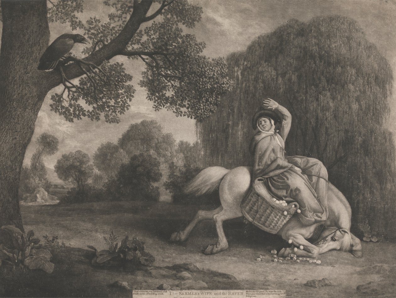 Maanviljelijän vaimo ja korppi tekijältä George Stubbs