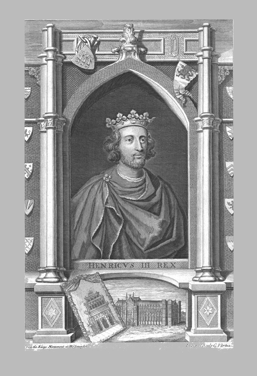 Henrik III:n muistomerkki, 1730-luku. tekijältä George Vertue