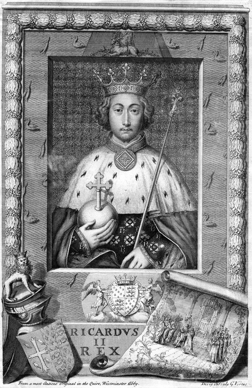 Richard II, Englannin kuningas. tekijältä George Vertue