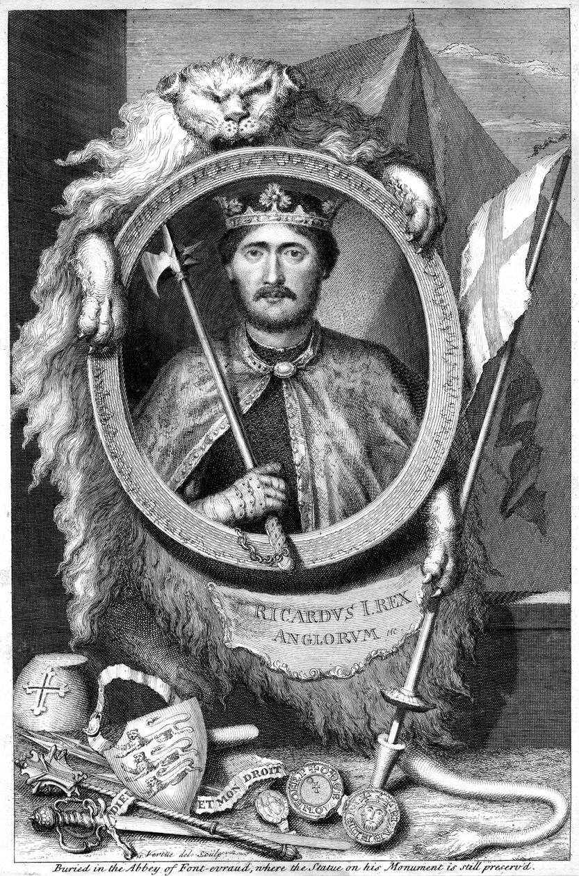 Richard I, Englannin kuningas. tekijältä George Vertue