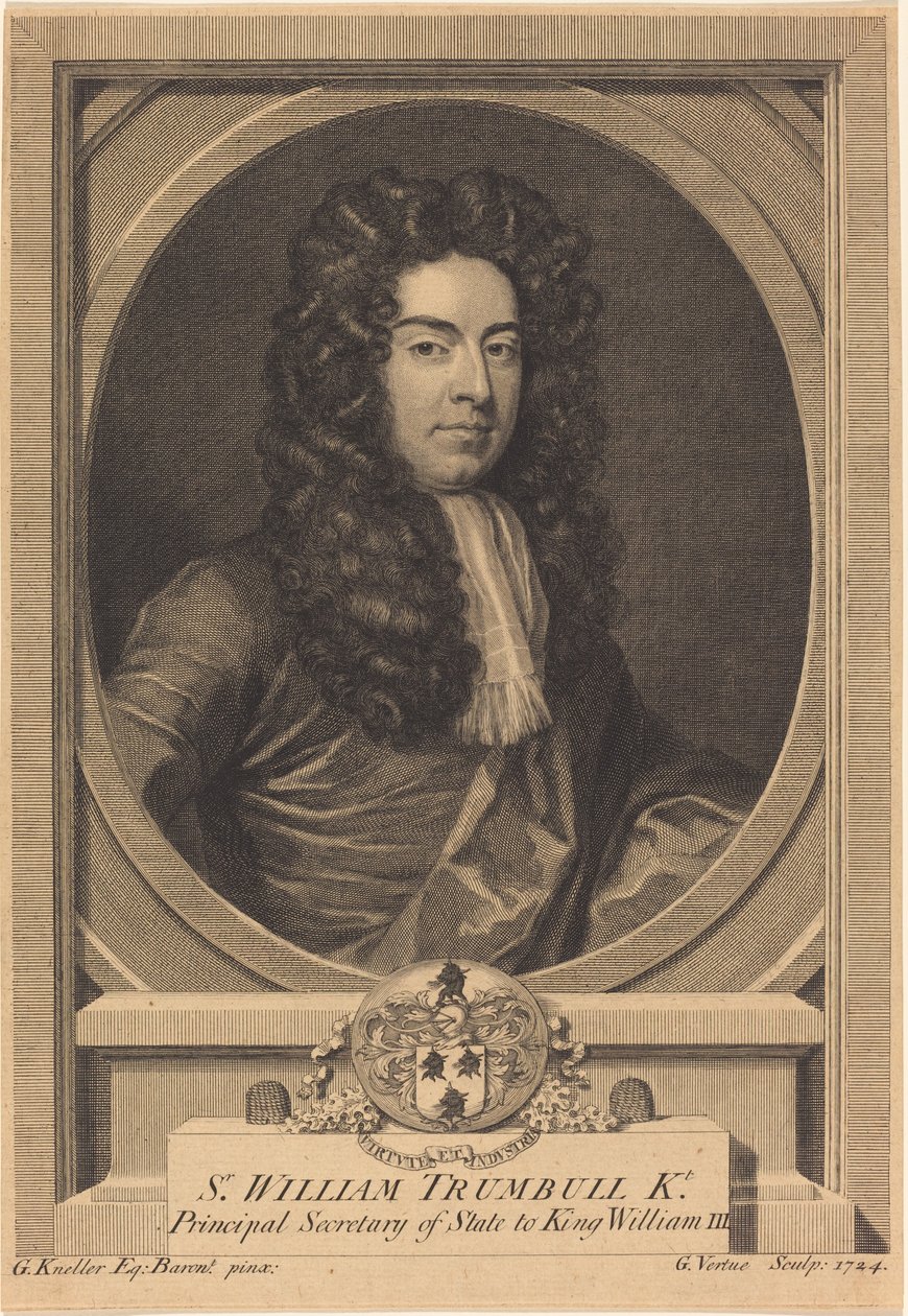 William Trumbull tekijältä George Vertue after Sir Godfrey Kneller