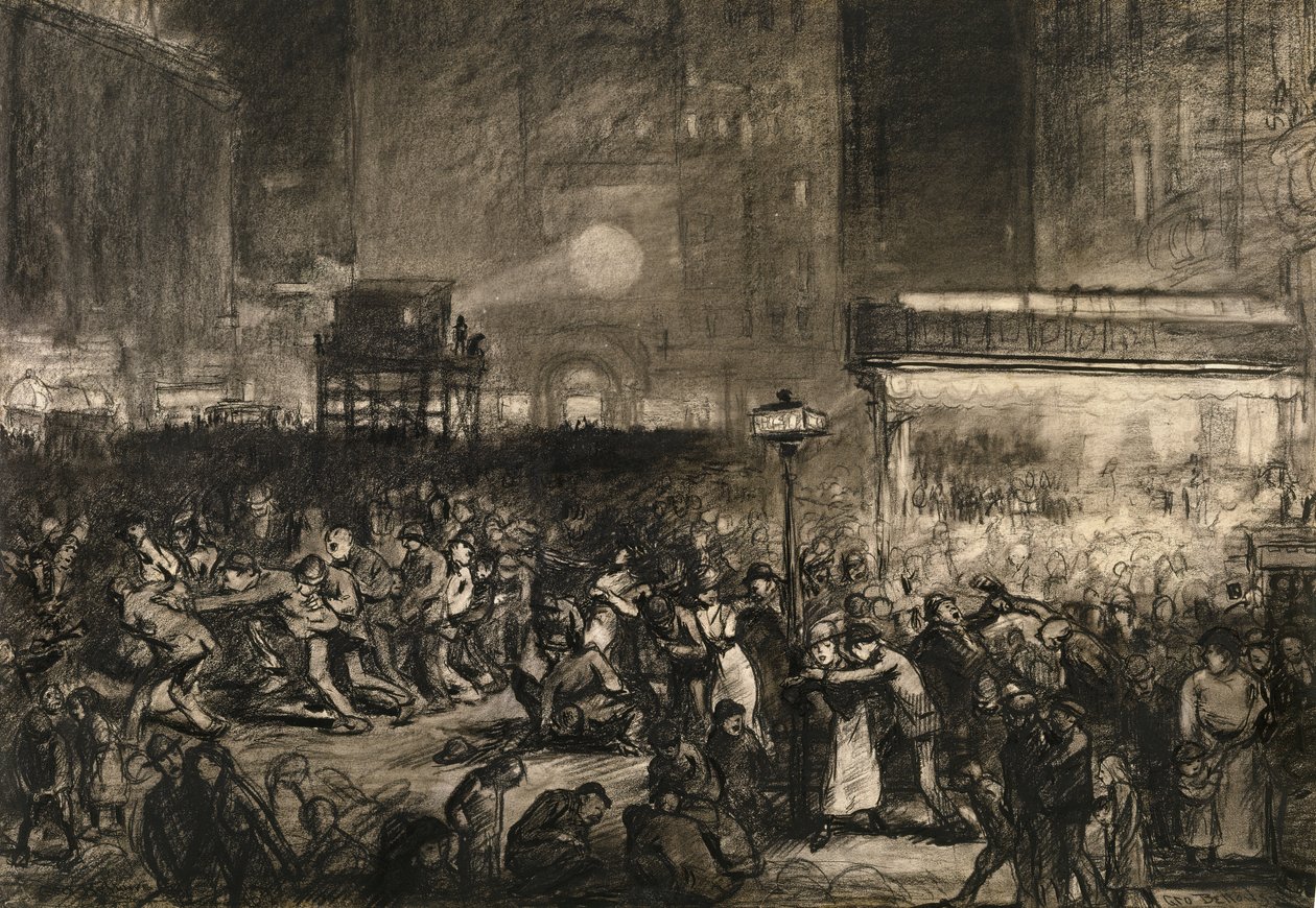 Election Night Times Square, 1906. tekijältä George Wesley Bellows