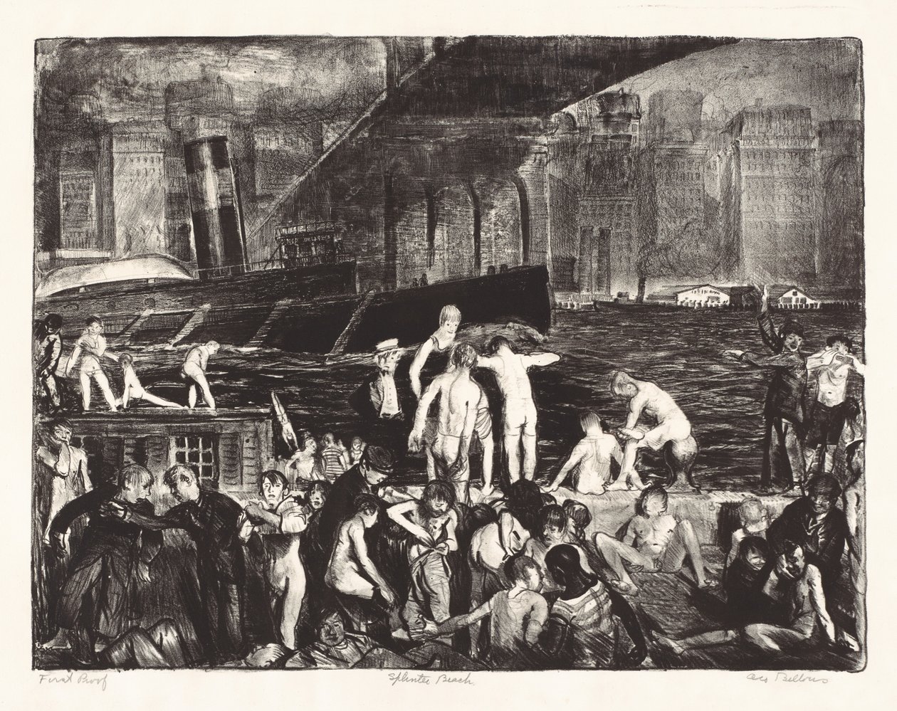 Splinter Beach, 1916. tekijältä George Wesley Bellows