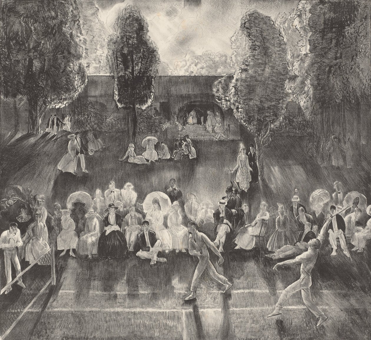 Tennis, 1920. tekijältä George Wesley Bellows