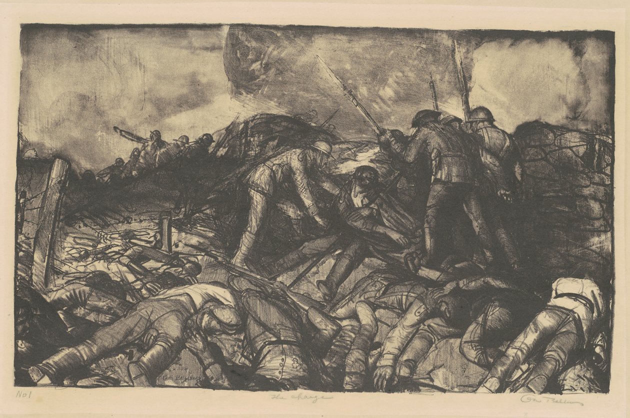 The Charge, 1918. tekijältä George Wesley Bellows