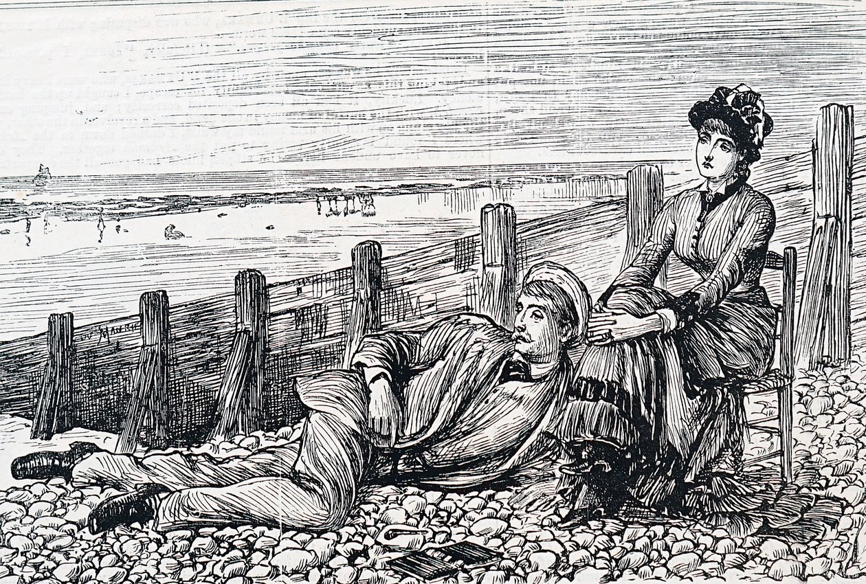 Pariskunta häämatkalla tekijältä George du Maurier