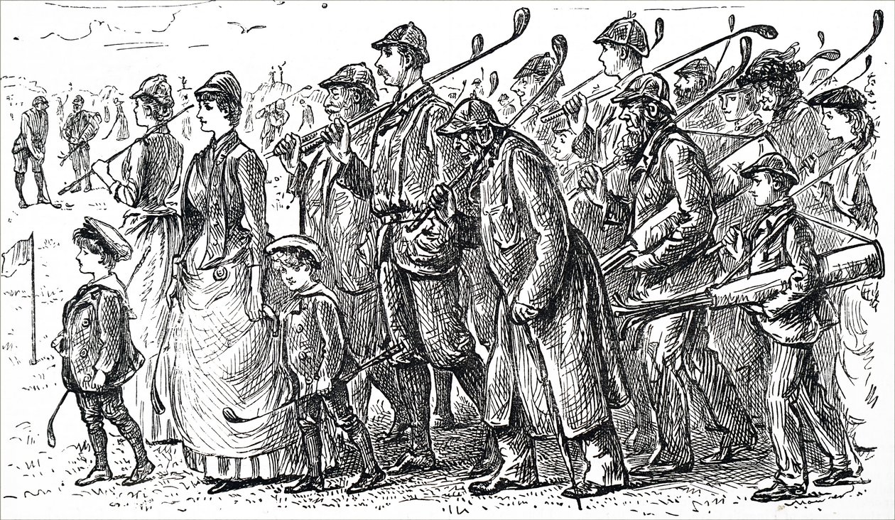 Golfin kasvava suosio. tekijältä George du Maurier