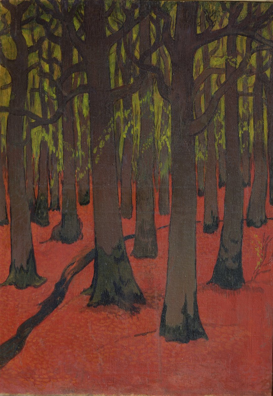Metsä punaisen maan kanssa, n. 1891 tekijältä Georges Lacombe