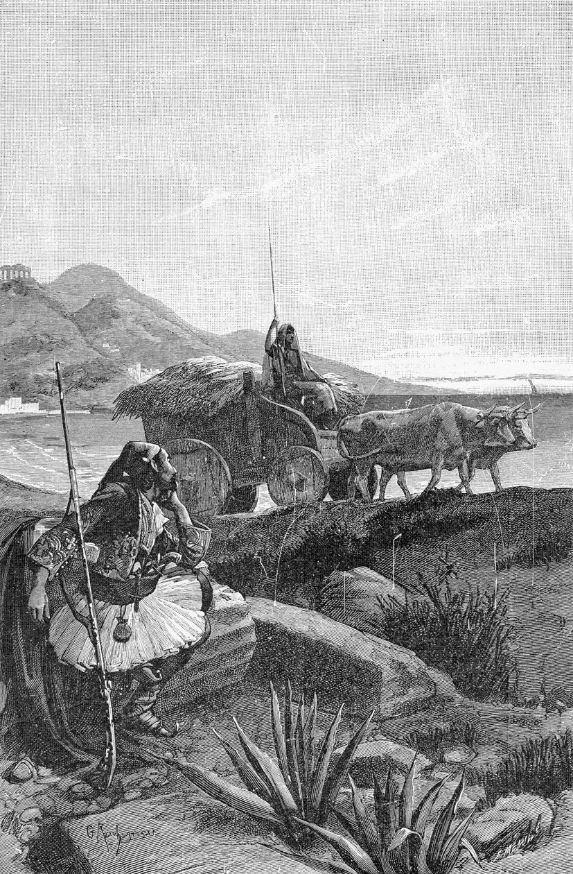 Canaris, 1800-luku (bw-kaiverrus) tekijältä Georges Marie Rochegrosse