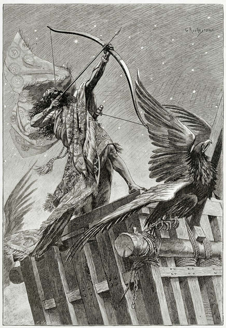Nemrod, 19. vuosisata (bw kaiverrus) tekijältä Georges Marie Rochegrosse
