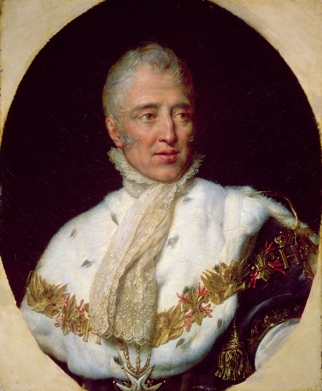 Ranskan kuninkaan Kaarle X:n (1757-1836) muotokuva tekijältä Georges Rouget