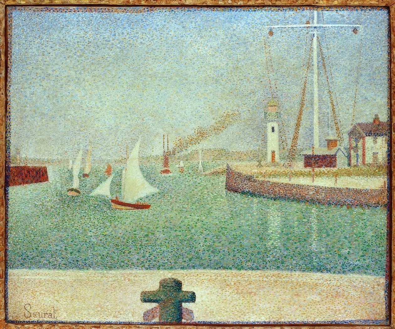 Entree du port de Honfleur tekijältä Georges Seurat
