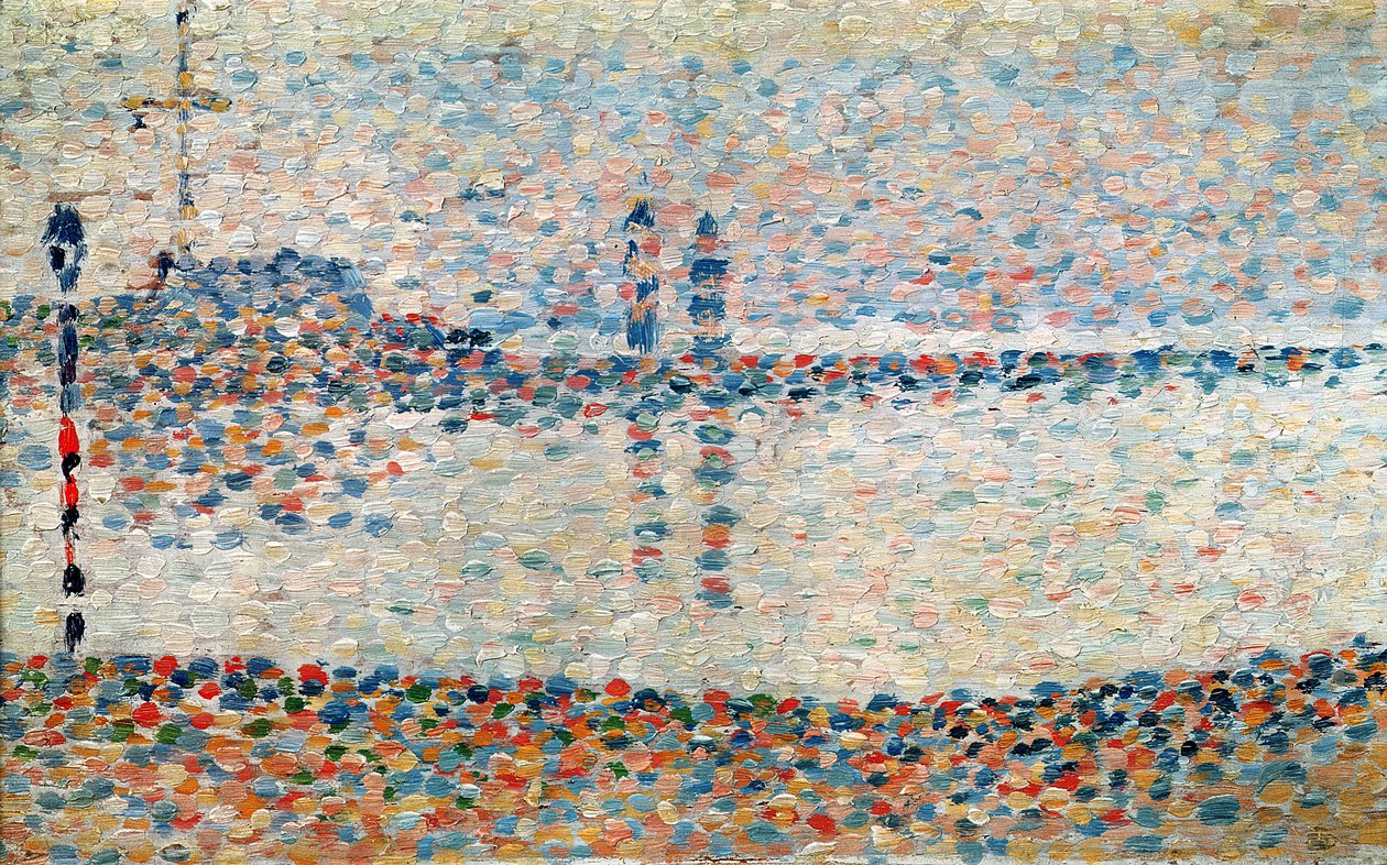 Tutkimus "The Channel at Gravelines, Evening", 1890 tekijältä Georges Seurat