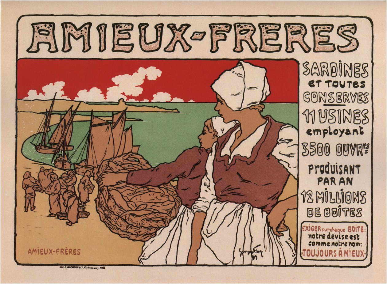 Friends Brothers -juliste, 1899 tekijältä Georges Fay