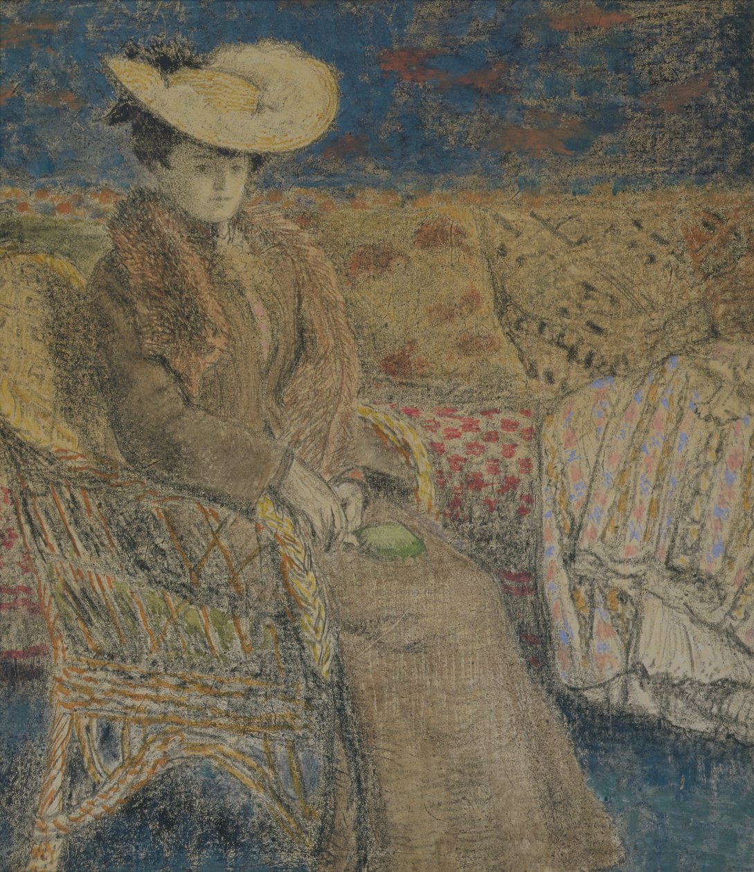 Istuva nainen, n. 1900-06 tekijältä Georges Lemmen