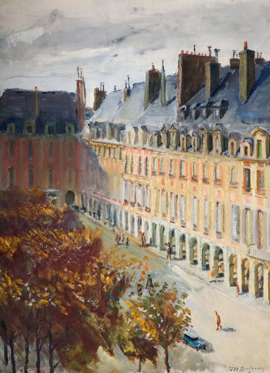 Place Des Vosges, 1928. tekijältä Georges Leon Dufrenoy