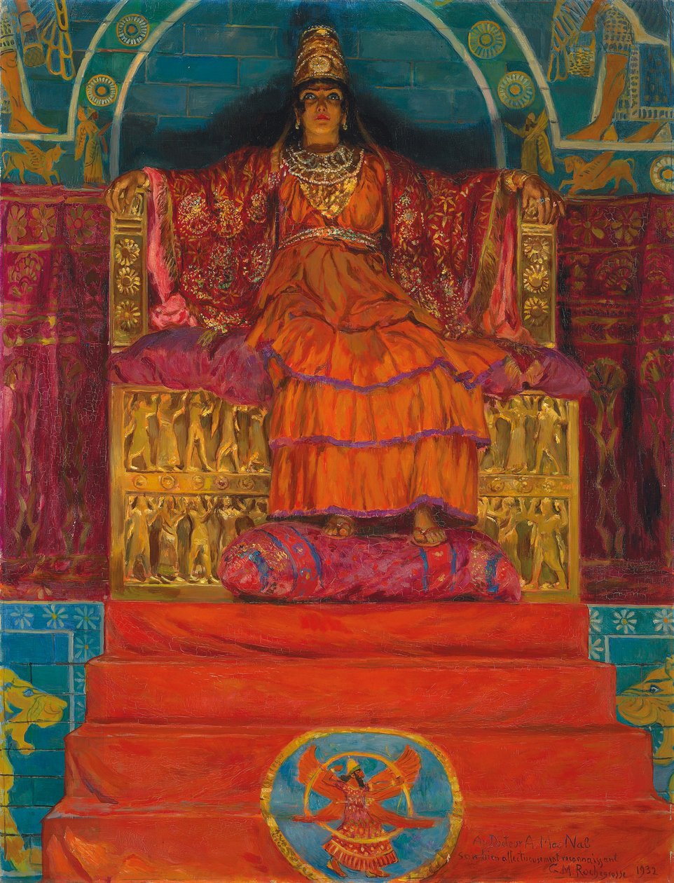 Assyrian kuningatar, 1932 tekijältä Georges Marie Rochegrosse