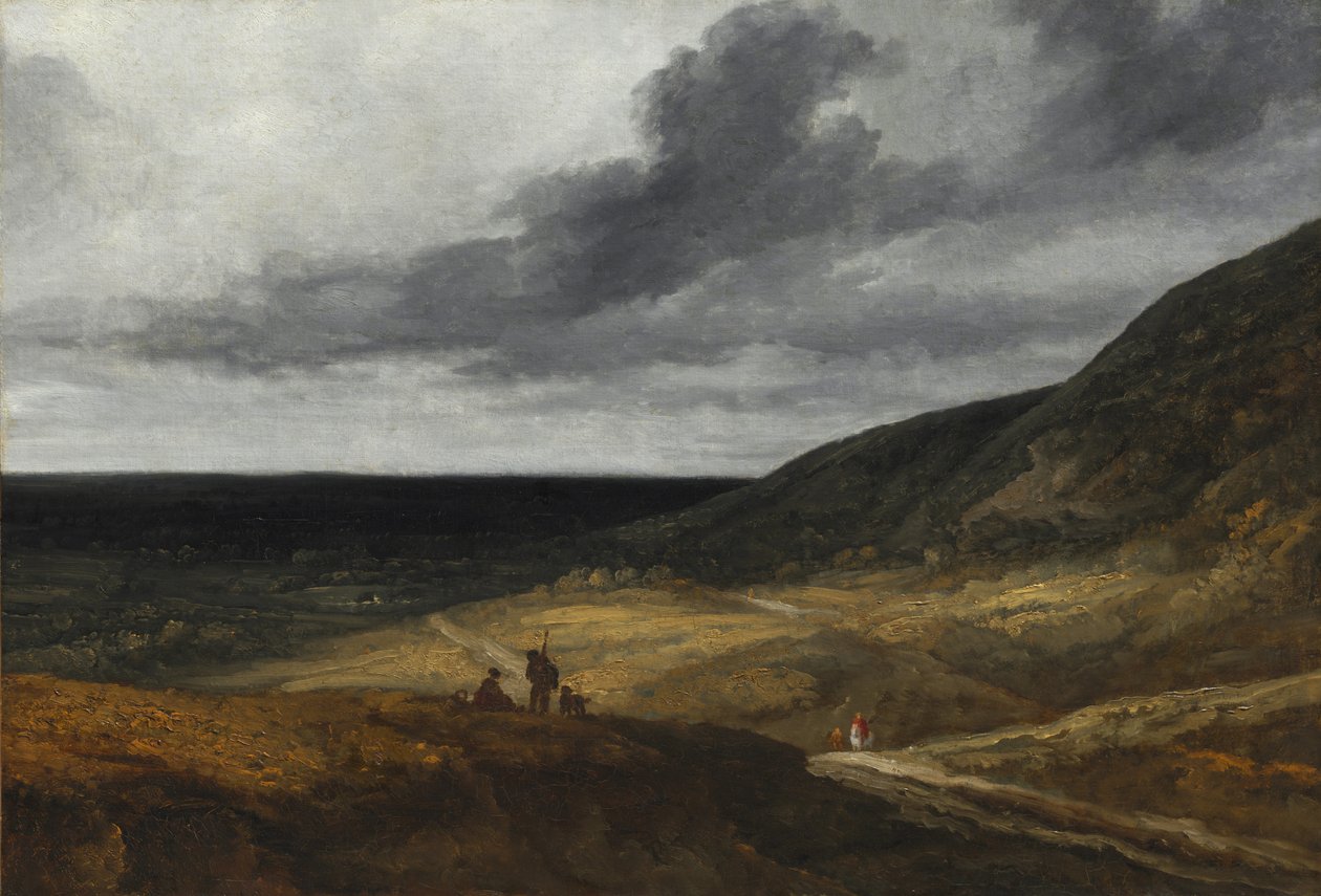 Maisema Pariisin lähellä, n. 1840. tekijältä Georges Michel