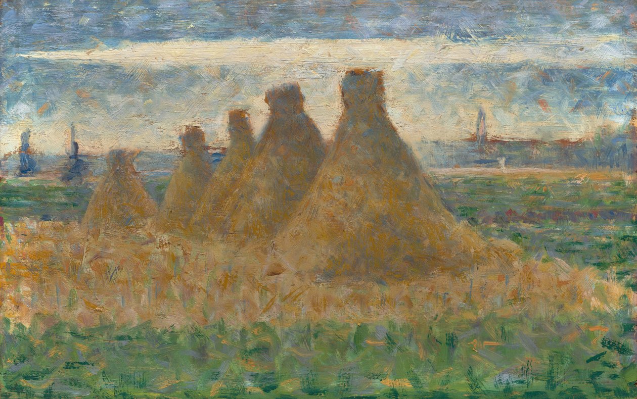 Heinäsuovat, c. 1882. tekijältä Georges Pierre Seurat