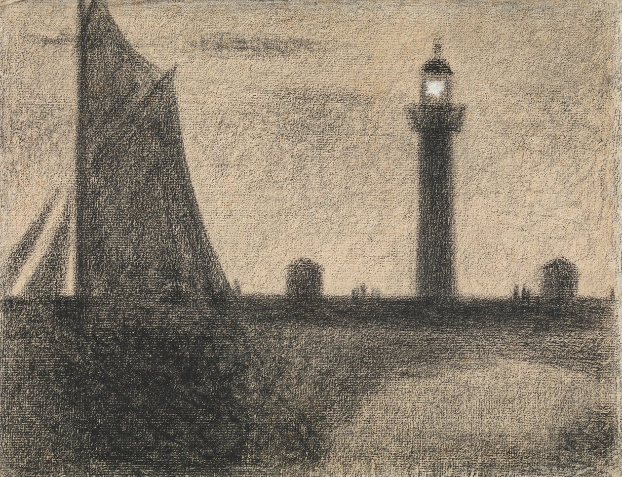 Majakka Honfleurissa, 1886. tekijältä Georges Pierre Seurat