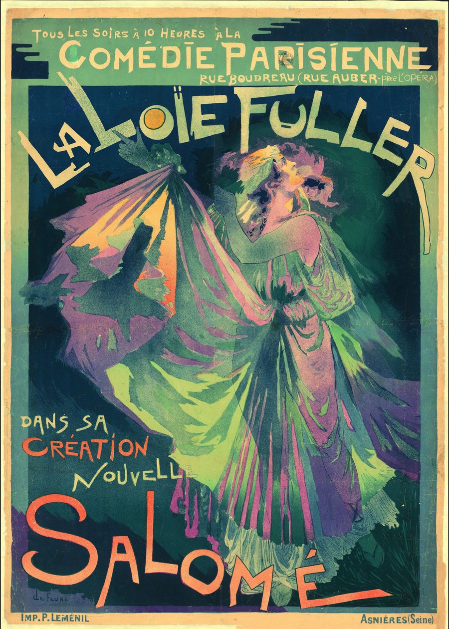 Loie Fuller Salomena, 1895. tekijältä Georges de . Feure