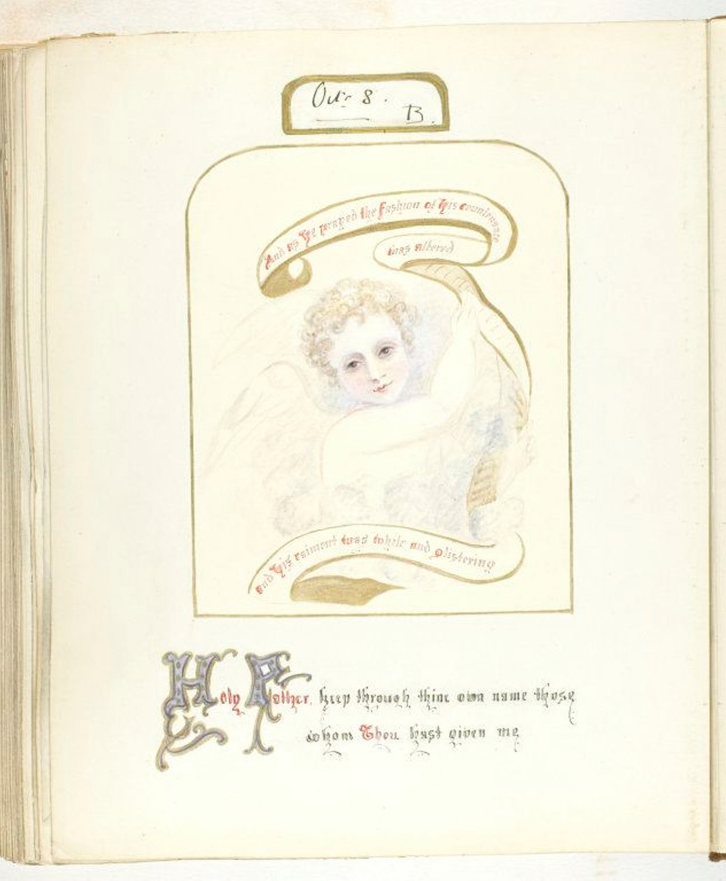 Nimetön [kerubi ja uskonnollinen teksti], 185568. tekijältä Georgina Cowper