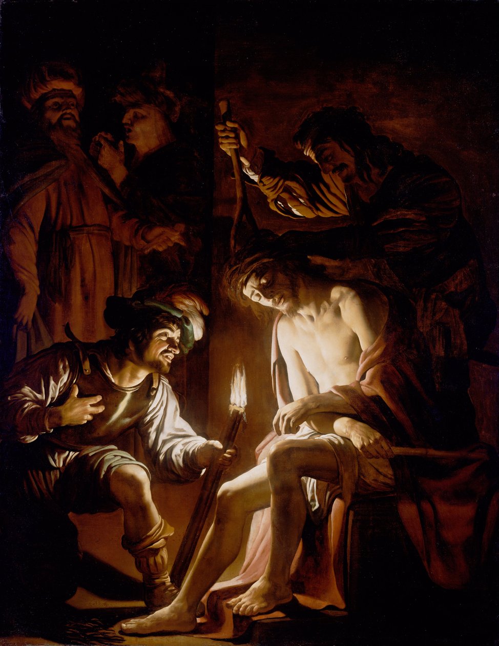 Kristus kruunasi orjantappuroilla tekijältä Gerrit van Honthorst