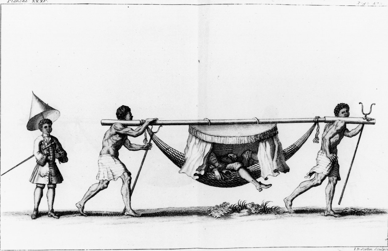 "Käärme" San Salvadorissa, A. F. Frezierin teoksesta "Suhde merimatkaan etelästä Chilyn ja Perun rannikoille vuosina 1712, 1713, 1714 ja 1716" tekijältä Gerard Jean Baptiste Scotin
