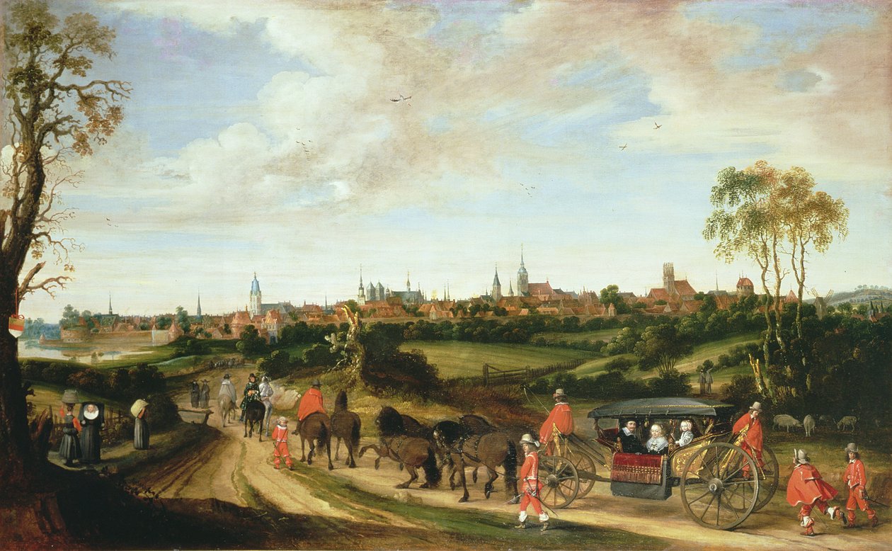 Hollannin lähettiläs Adriaan Pauw saapuu Munsteriin, 1648 tekijältä Gerard ter Borch