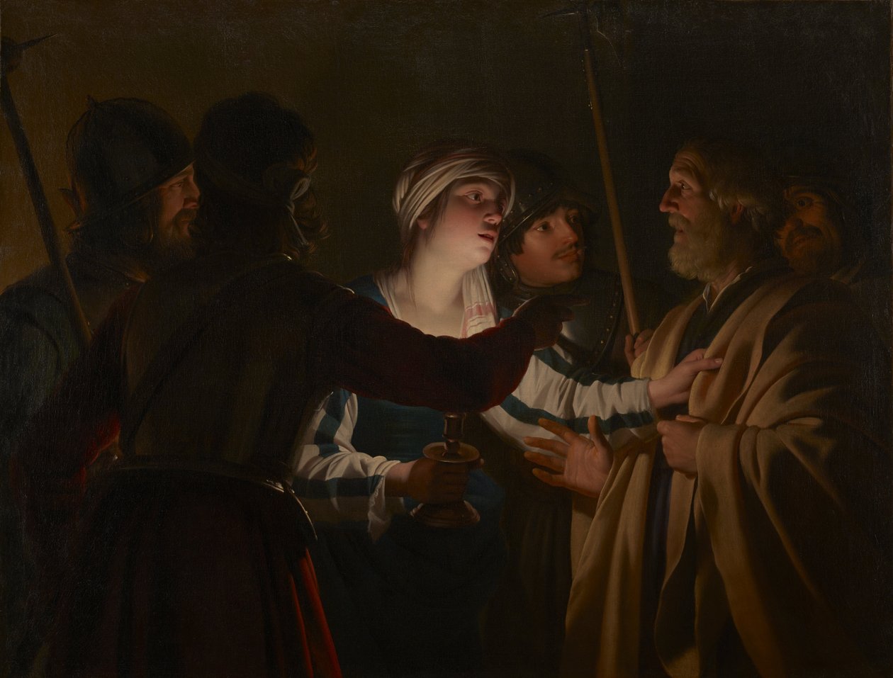 Pyhän Pietarin kieltäminen tekijältä Gerrit van Honthorst