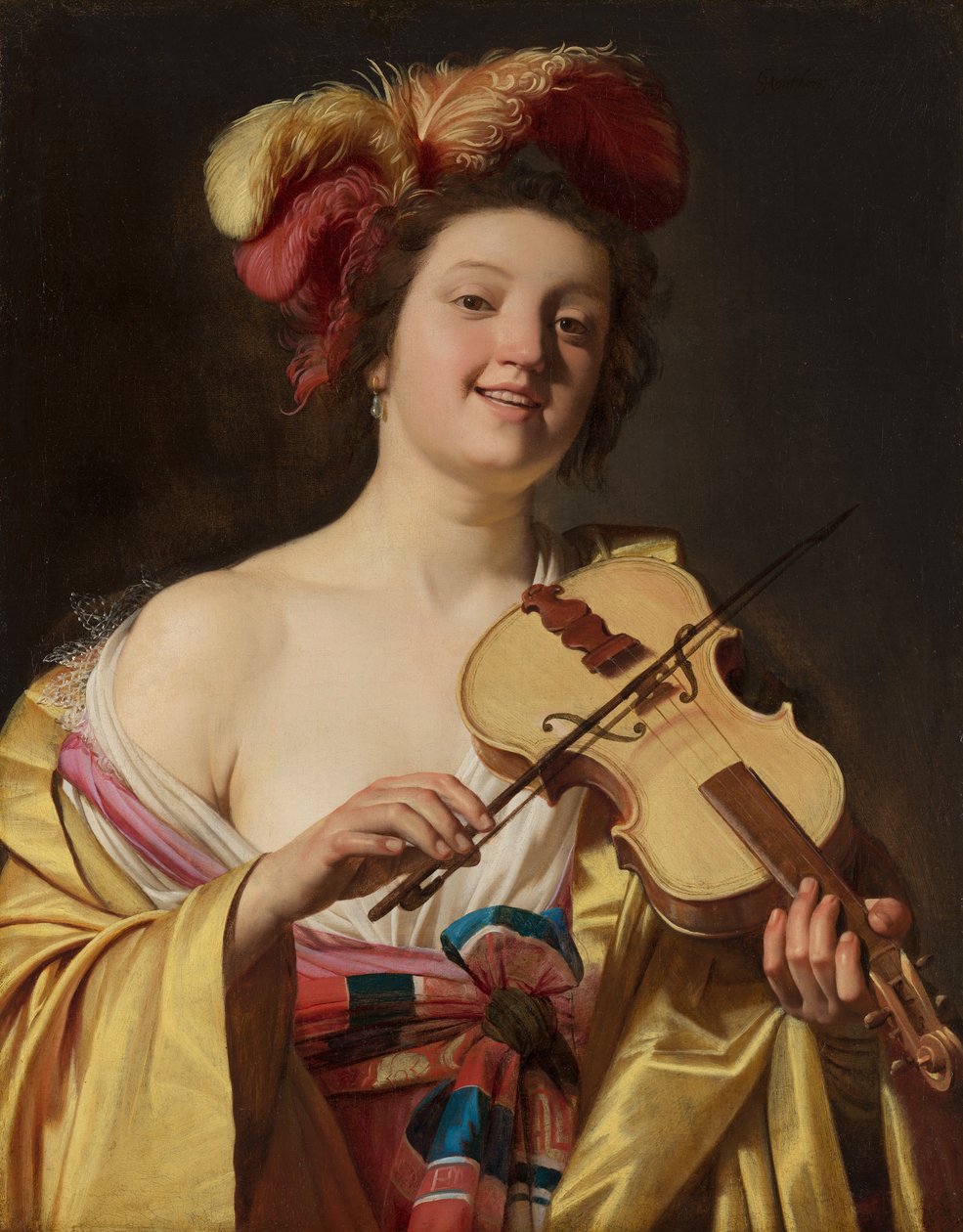 Viulunsoittaja tekijältä Gerrit van Honthorst