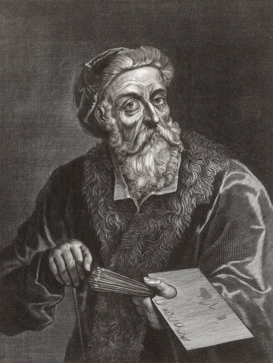 Titian. Muotokuva. (Tulosta) tekijältä Gerard (after) Edelinck