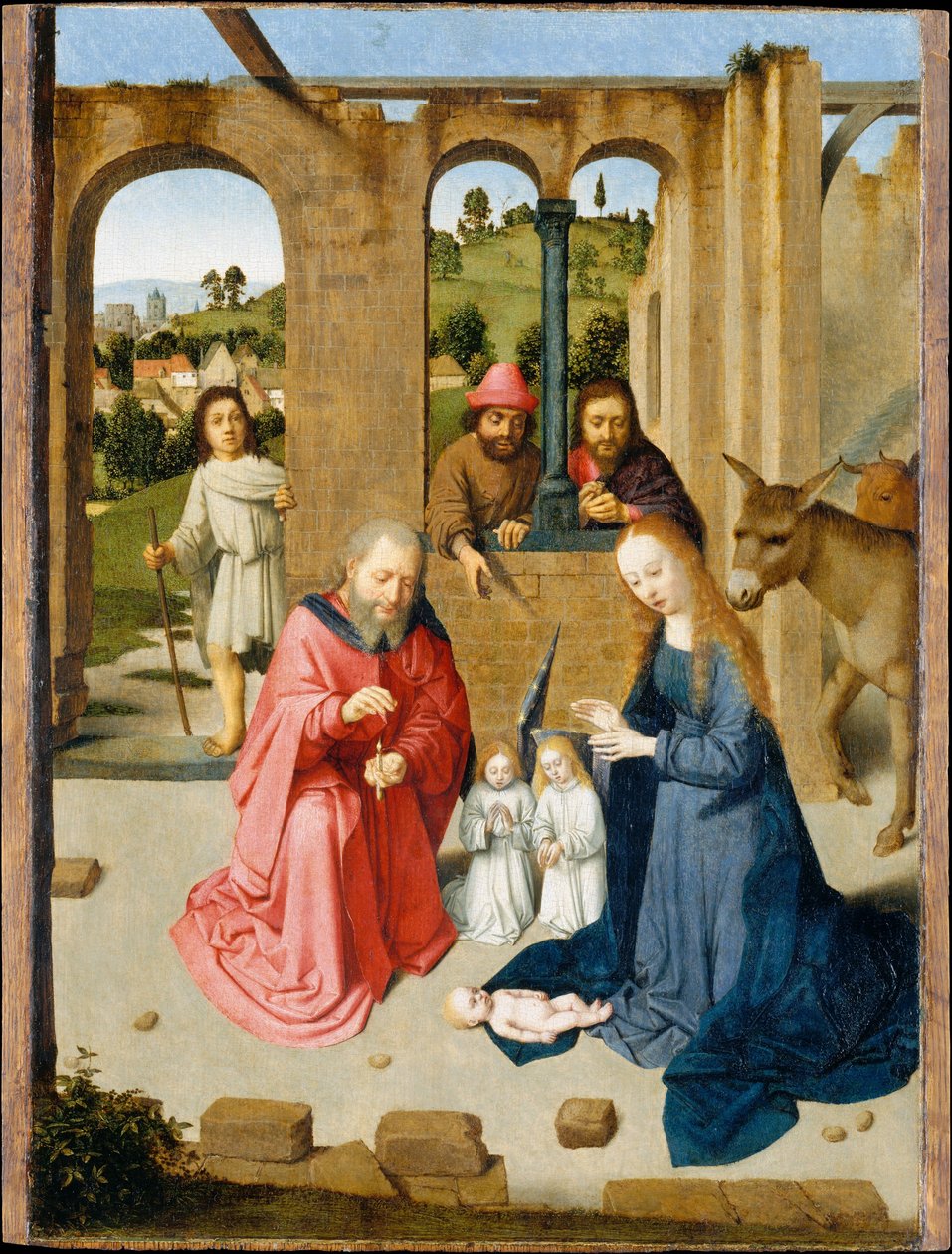 Syntymä, 1480-luvun alku. tekijältä Gerard David