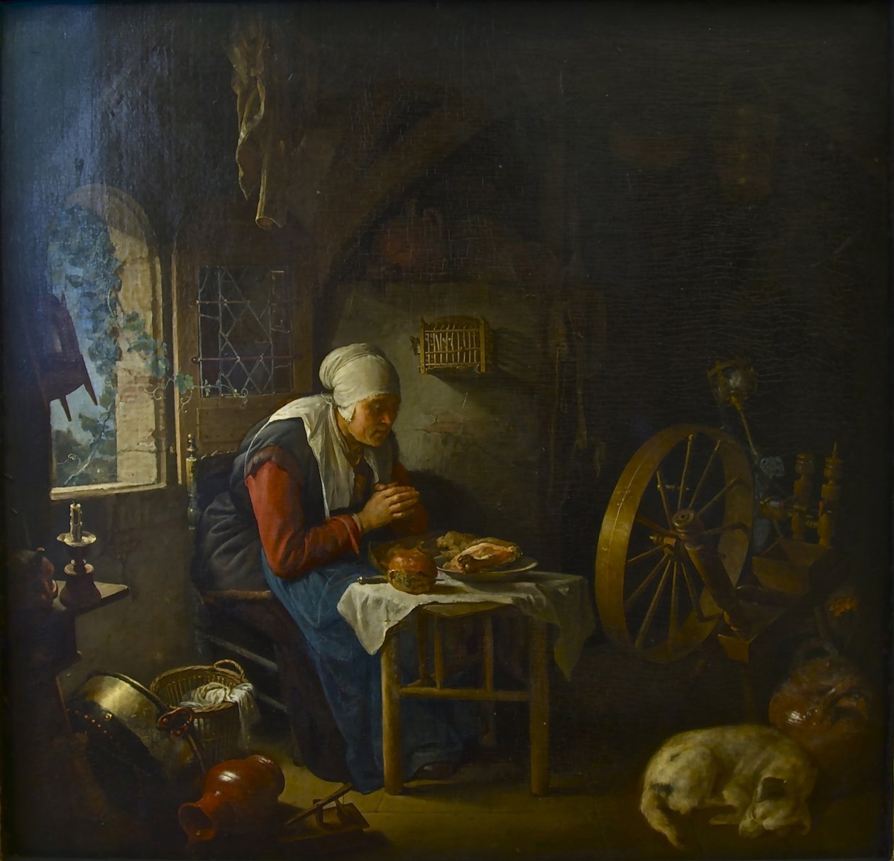 Spinnerin rukous, 1645 tekijältä Gerrit Dou