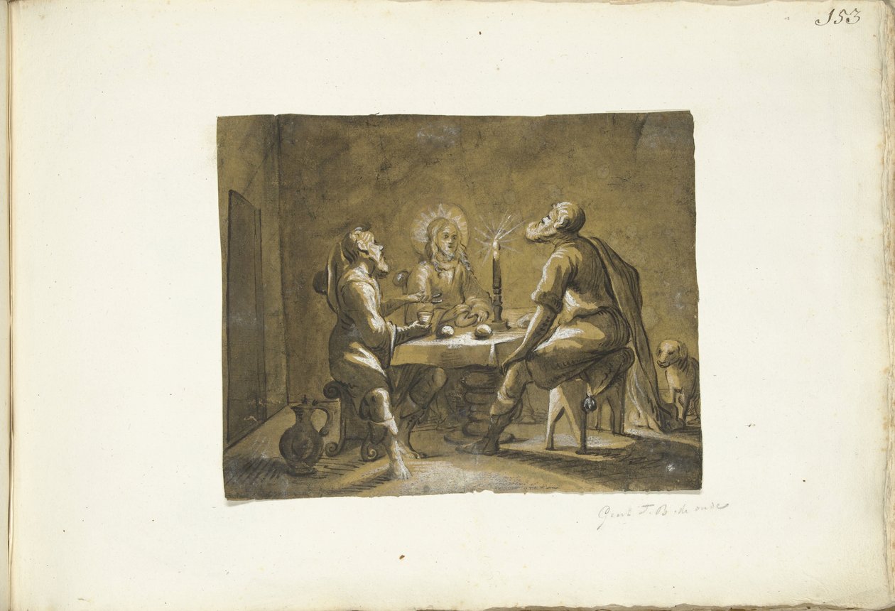 Ruokailu Emmauksessa tekijältä Gerard ter Borch (I)