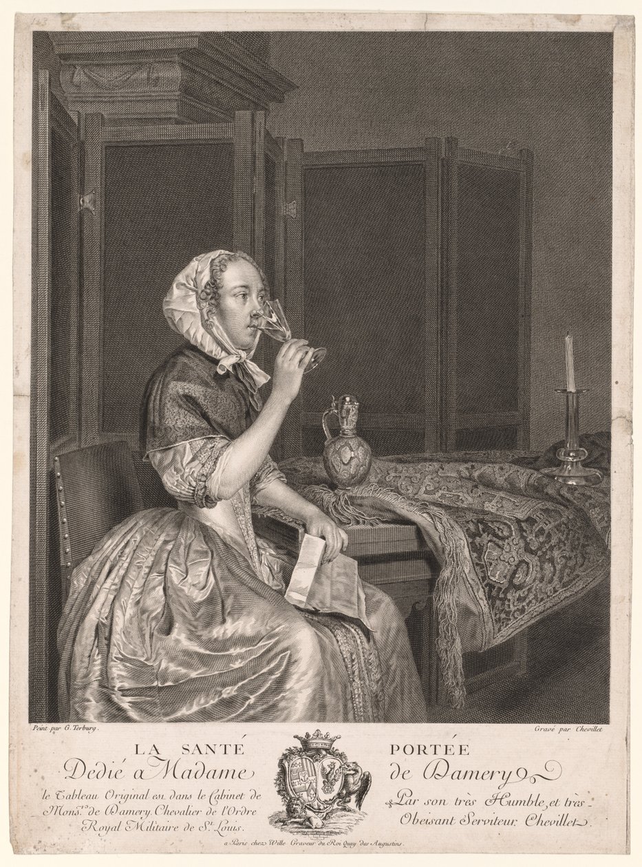 Paahtoleivän juominen. tekijältä Gerard ter Borch