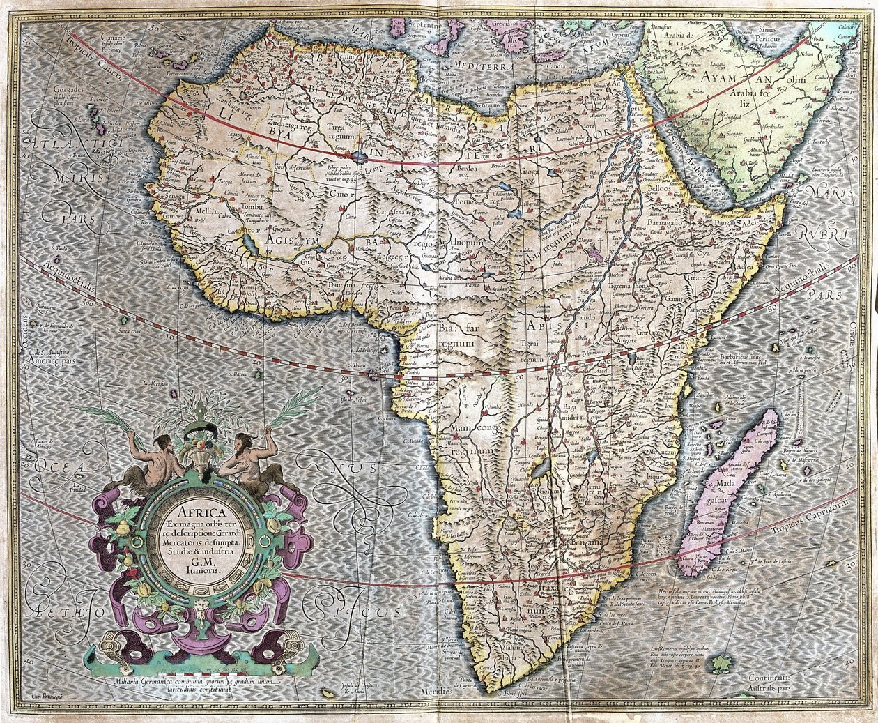 Afrikka tekijältä Gerardus Mercator
