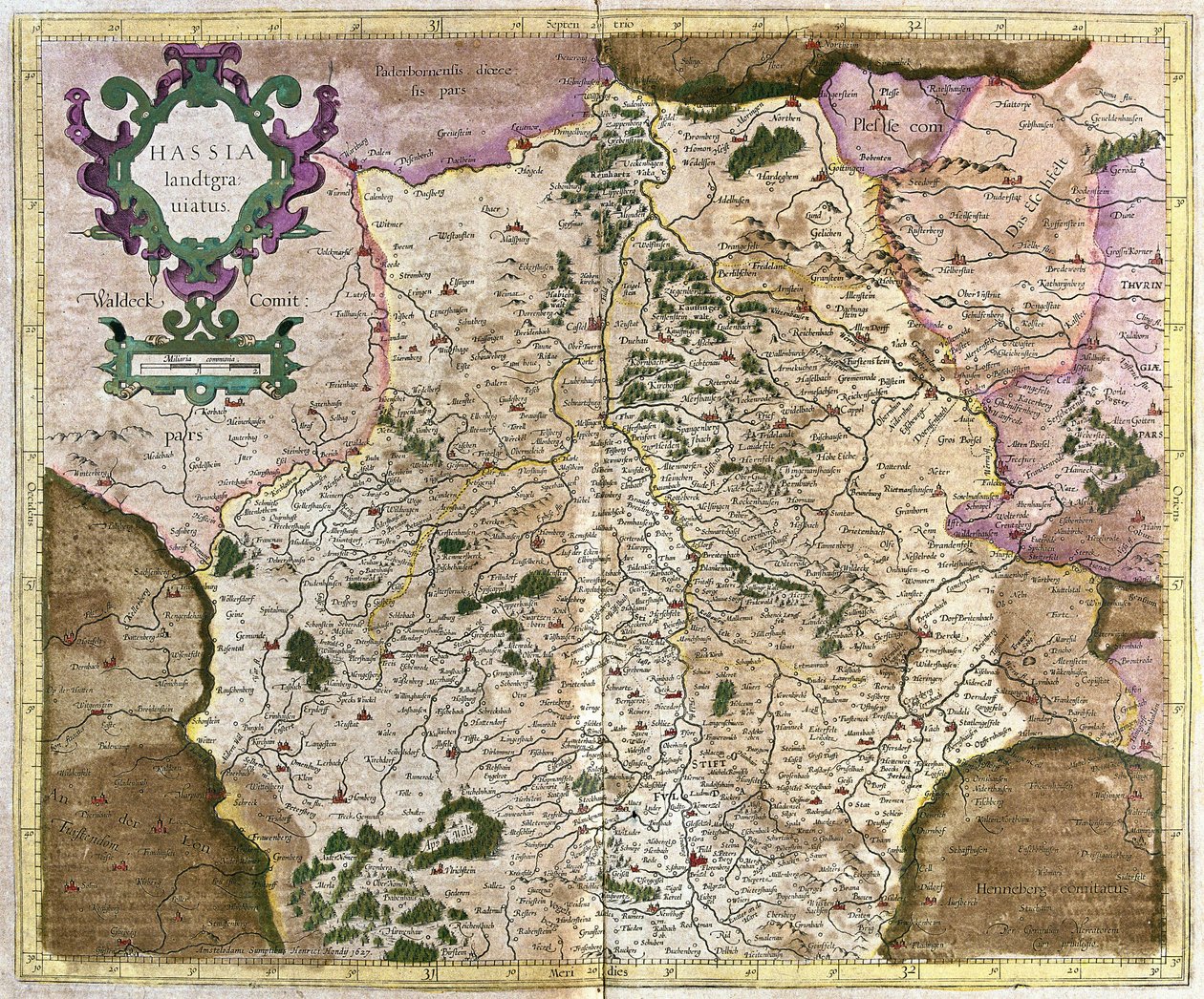 Hessen, Kassel, Saksa (kaiverrus tekijältä Gerardus Mercator