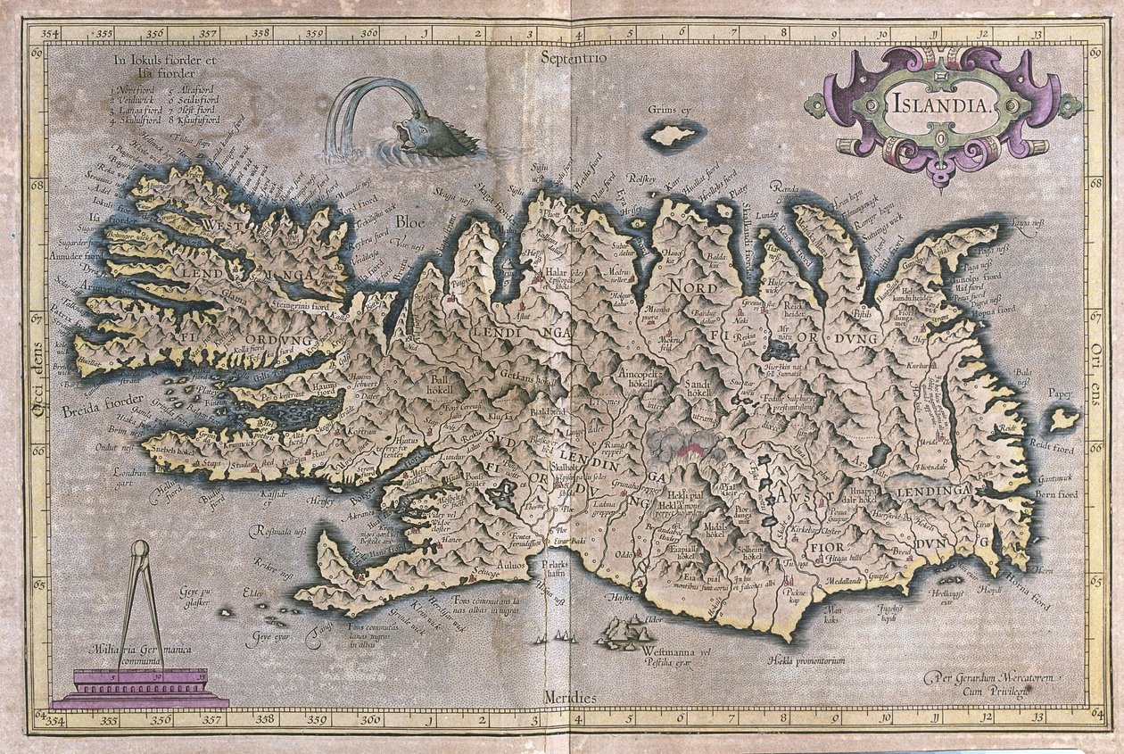 Islanti tekijältä Gerardus Mercator