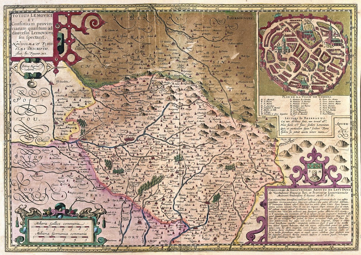 Limoge, Ranska (kaiverrus tekijältä Gerardus Mercator