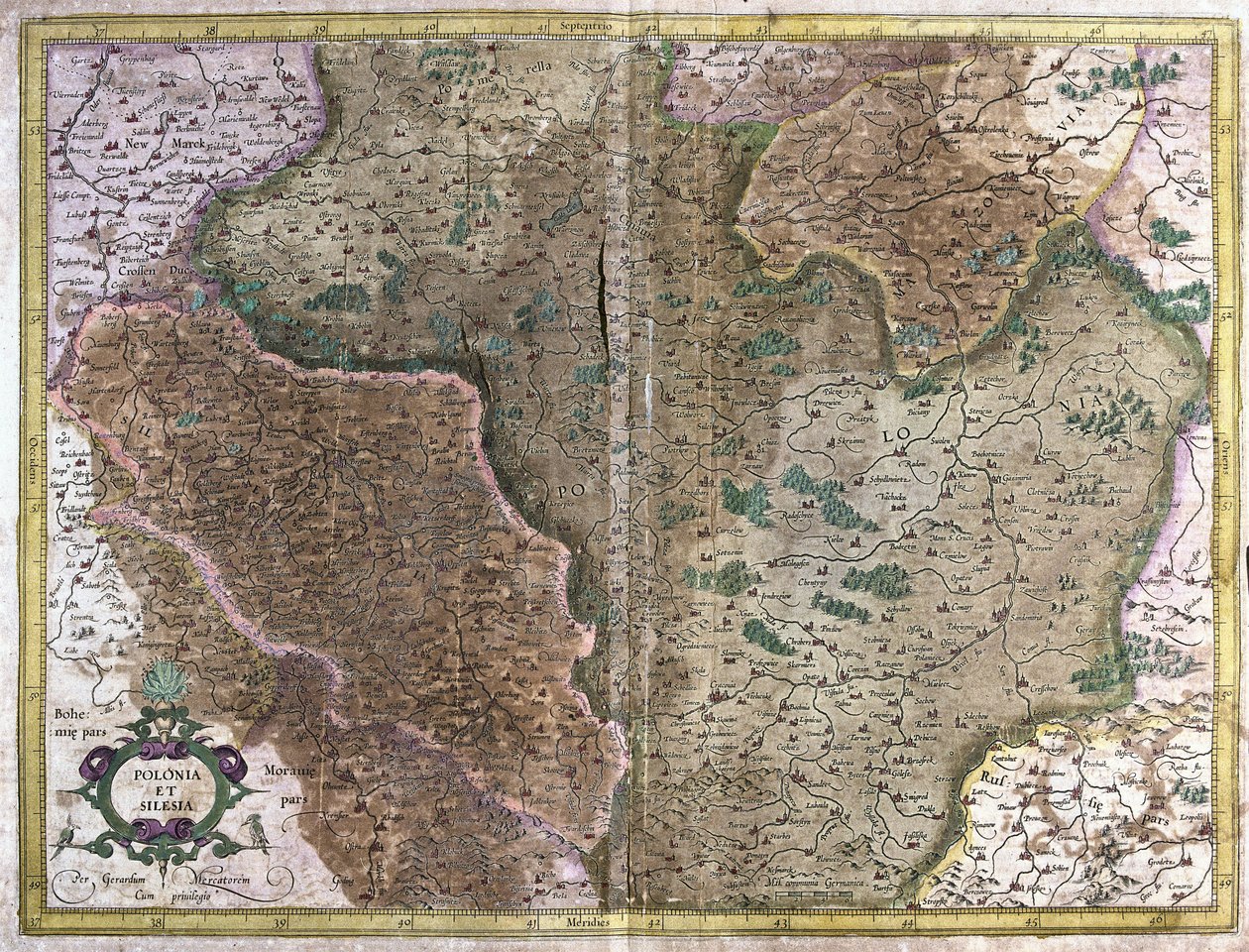 Puola (kaiverrus tekijältä Gerardus Mercator