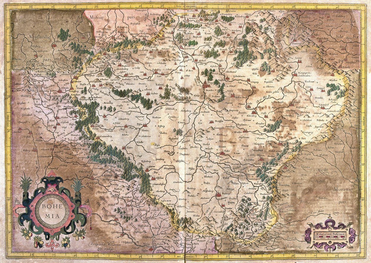Praha, Tšekki (kaiverrus tekijältä Gerardus Mercator