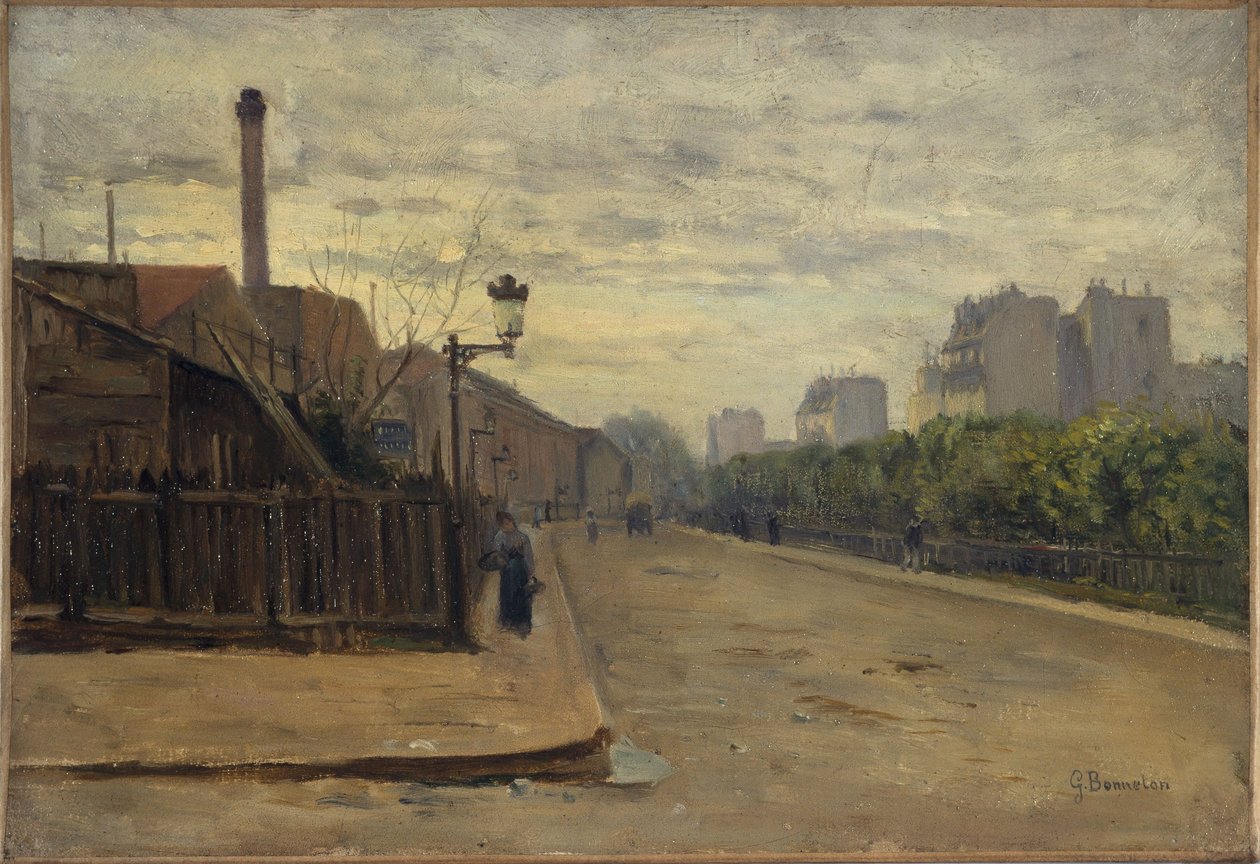 Rue Auguste-Cain, noin 1900 (öljy) tekijältä Germain Eugene Bonneton