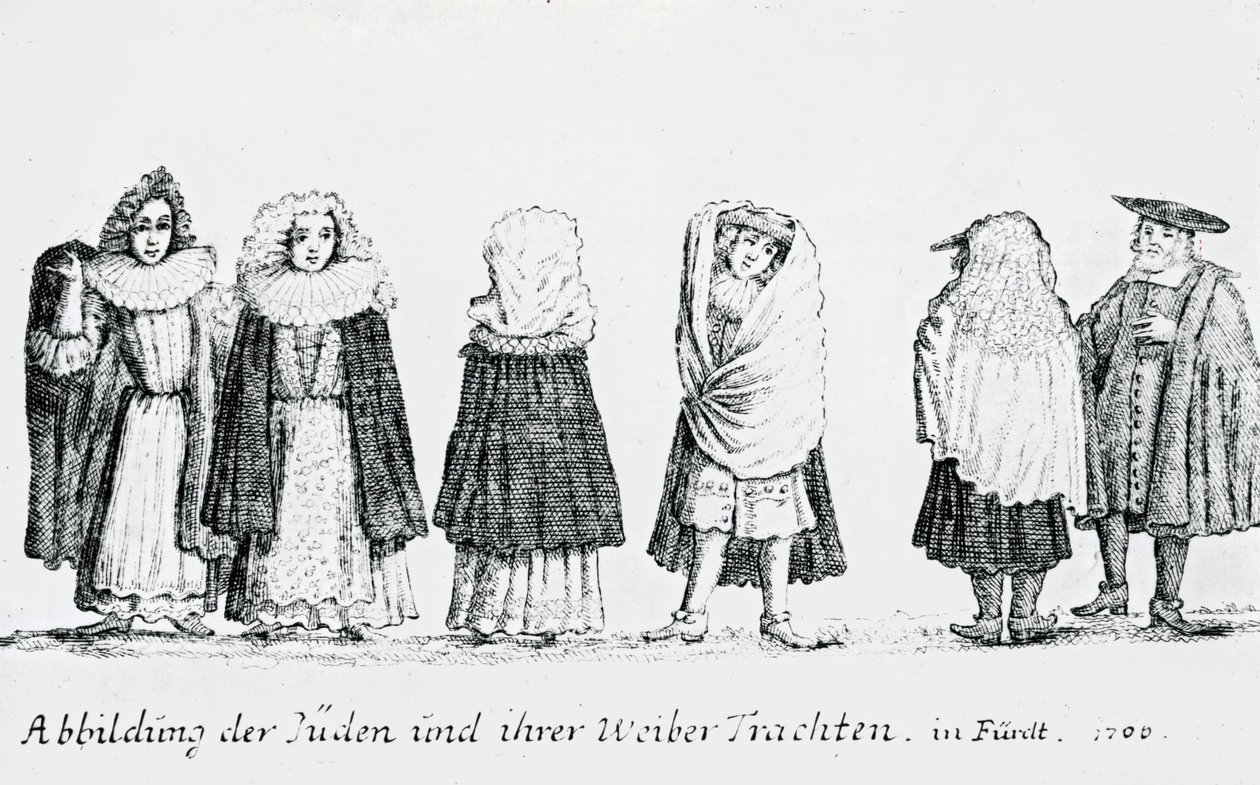 Kuva juutalaisista ja heidän pukeutumisestaan, 1706 tekijältä German School
