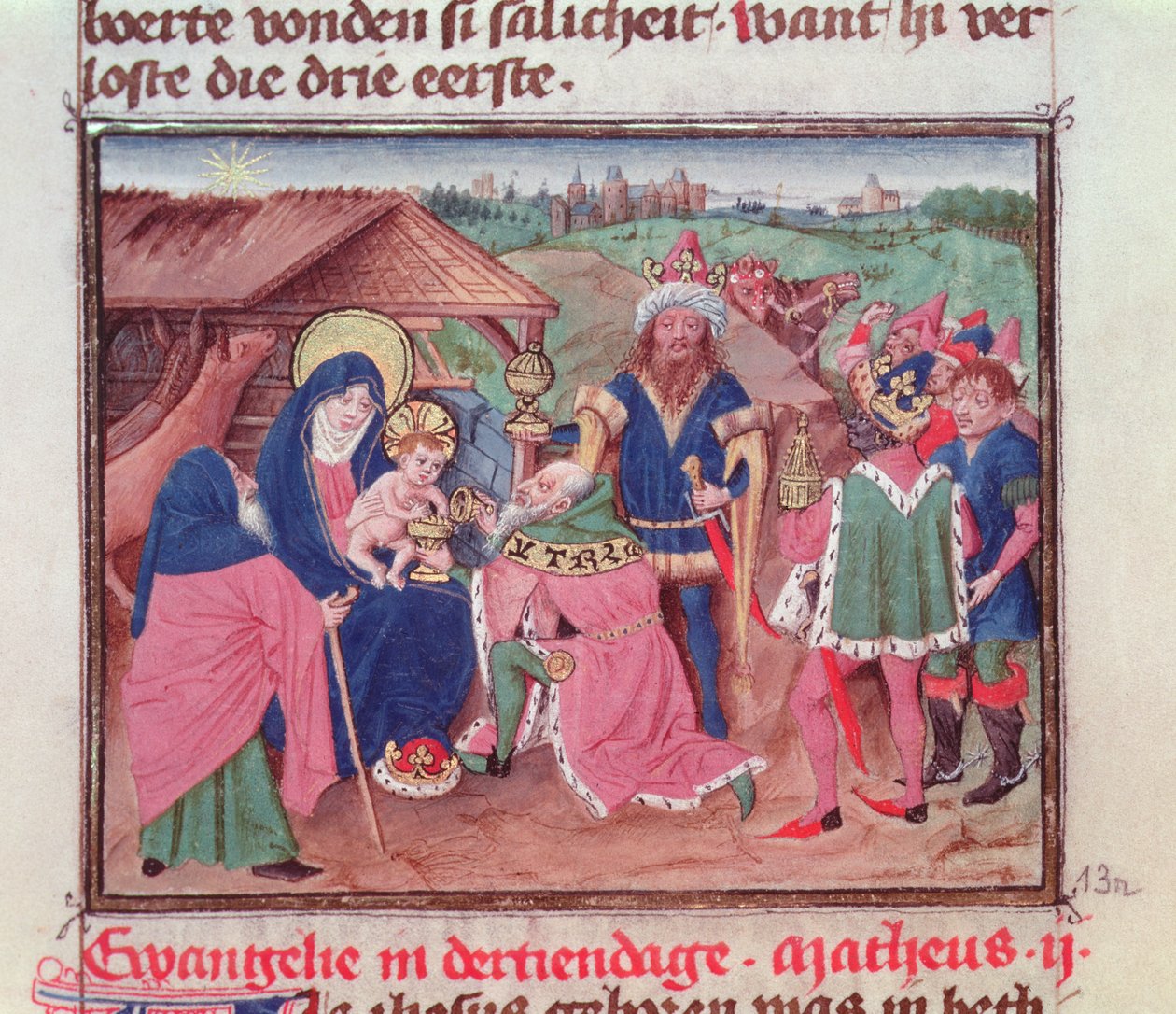 Codex 2772 f.13 Maagien palvonta tekijältä German School